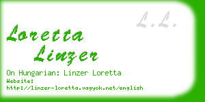 loretta linzer business card